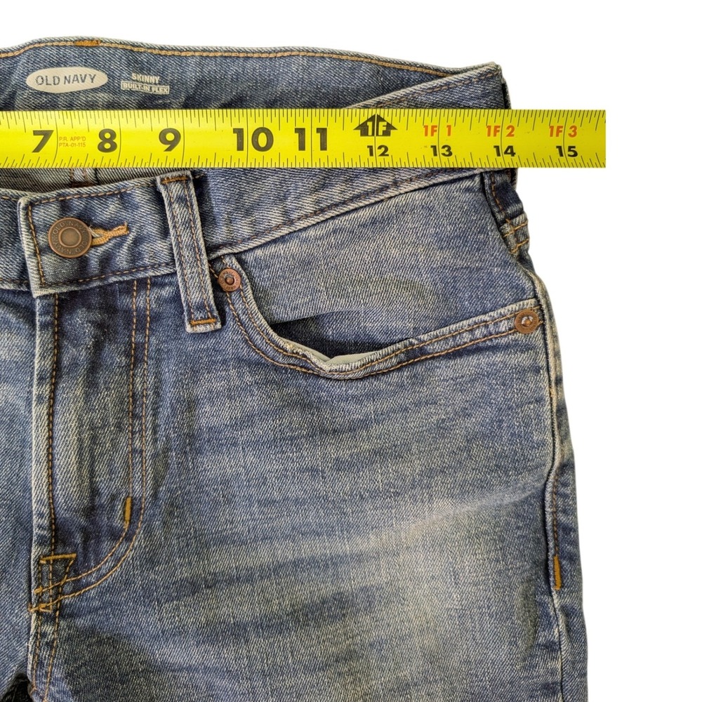 Old Navy Men's 28x30 Stretch Skinny Medium Wash 5 Pocket Denim Jeans - Picture 10 of 12